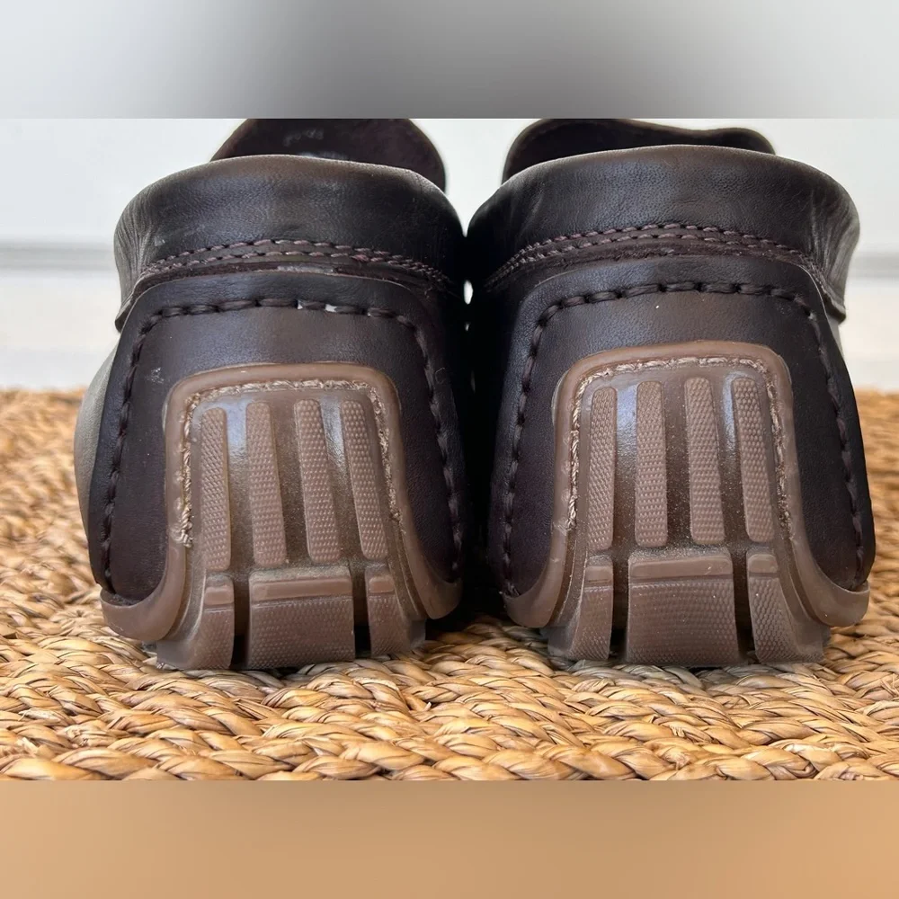 Enzo Tesoti‎ Men’s Leather Driving Loafers Brown Size 44
